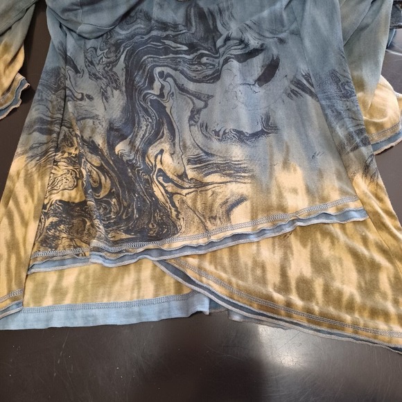 Parsley & Sage Women's Large Cowl Neck Crossover Hem Boho Long Sleeve Knit Tunic - Picture 6 of 10